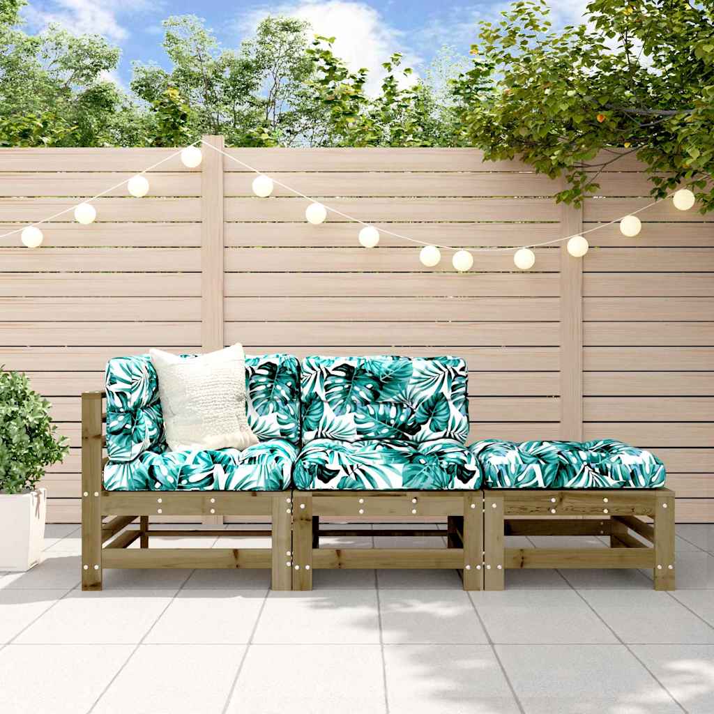 3 Piece Garden Lounge Set Impregnated Wood Pine